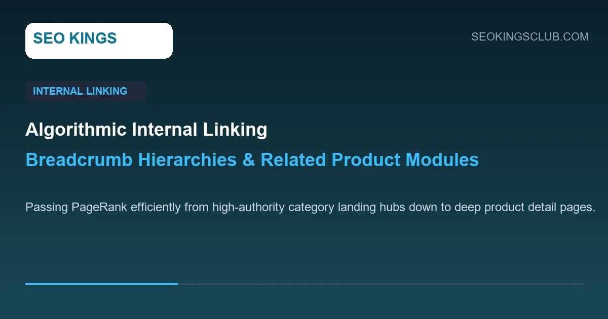 enterprise ecommerce internal linking graph connecting collection hubs to product pages