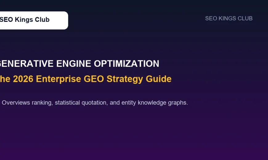 generative engine optimization geo strategy guide for ai search engines