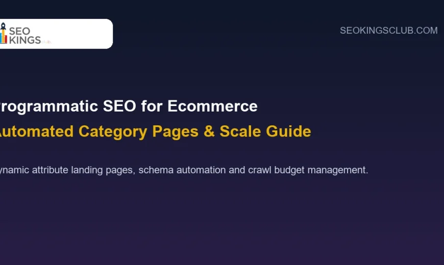Programmatic SEO for Ecommerce: Automated Category Pages & Scale Guide