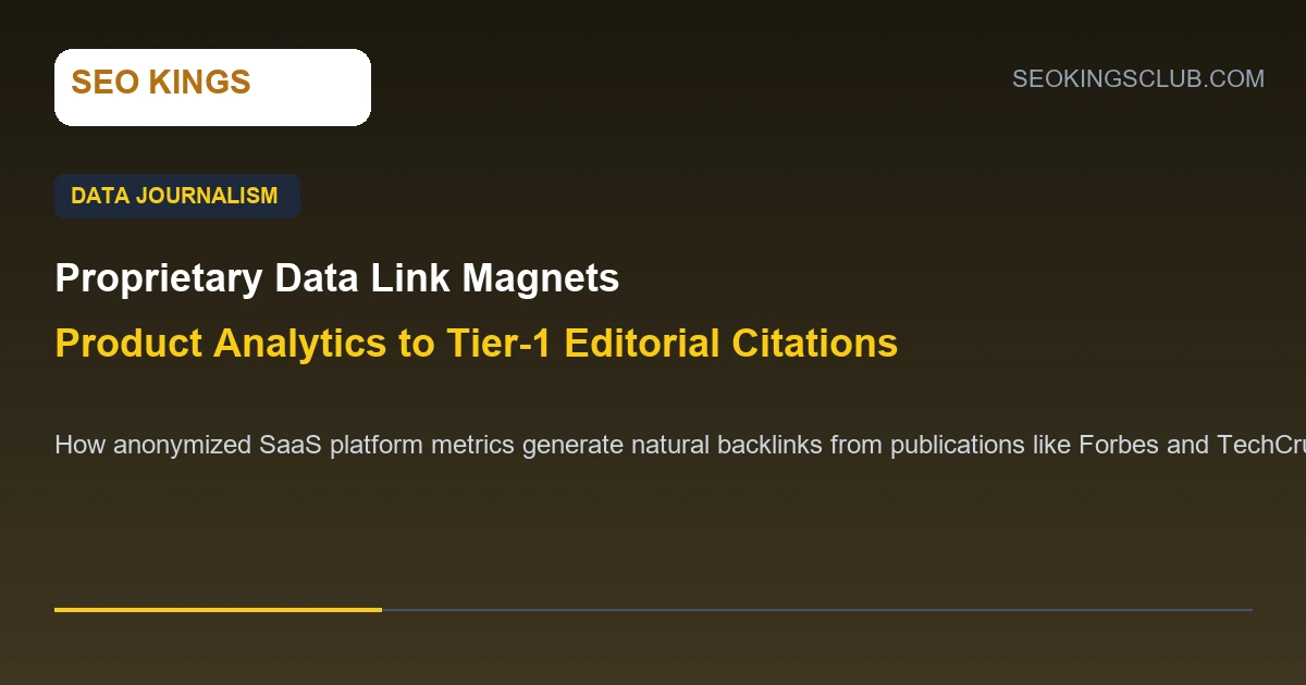 proprietary data study workflow converting platform telemetry into media backlinks