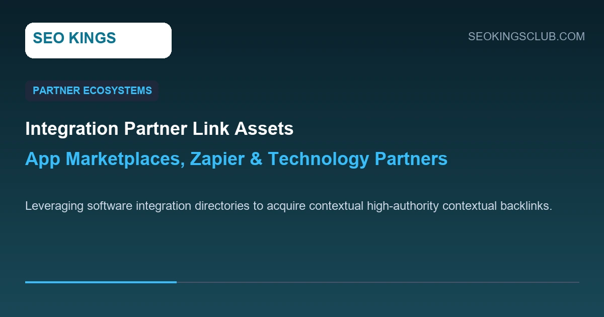 SaaS integration ecosystem link building diagram connecting app marketplaces and API documentation