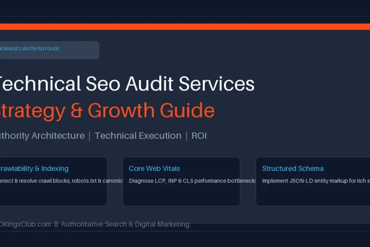 Technical SEO Audit Services diagnostic framework and site architecture inspection by SEOKingsClub