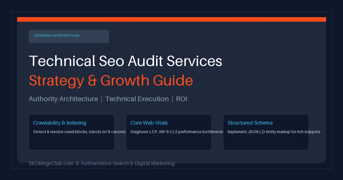 Technical SEO Audit Services diagnostic framework and site architecture inspection by SEOKingsClub